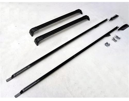 Dachgepäckträger Für Land Für Rover Für Discovery 3 4 LR3 LR4 2004-2017 Dachträger Querträger Schienen Gepäckträger Trägerstangen Rail Boxe Dachträger Stangen (Farbe : Schwarz)
