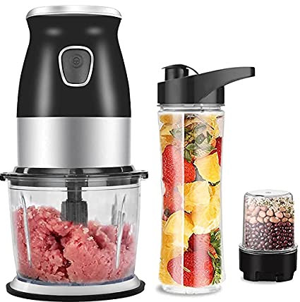 CRBUDY Spremiagrumi, frullatore Personale Portatile da 500 W Senza BPA, Robot da Cucina con Ciotola Tritatutto Spremiagrumi da 600 ml