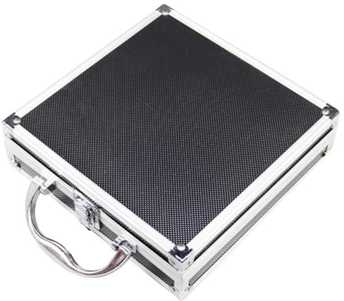 Aluminium-Werkzeugkiste Tragbar - Abschließbare Aufbewahrung für Werkzeuge, Spielzeug und Elektronik | Werkzeugkoffer mit Schaumstoffpolsterung, Robuster Koffer für sicheren Transport und Schutz unter