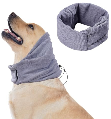 Dog Snood Ear Protectors Dog Ear Muffs Noise Protection Calming Hood Comfort Dog Winter Hat Neck and Ears Warmer (M)