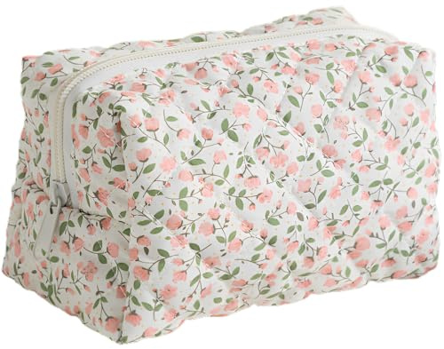 ZEPIQOR Beauty trucchi Borsa da Toilette per Donna Pochette Trucchi con Cerniera Borsa da Toilette da Viaggio Trousse Trucchi Organizer per Cosmetici Beauty Case Borsa da Viaggio Makeup Bag Rosa