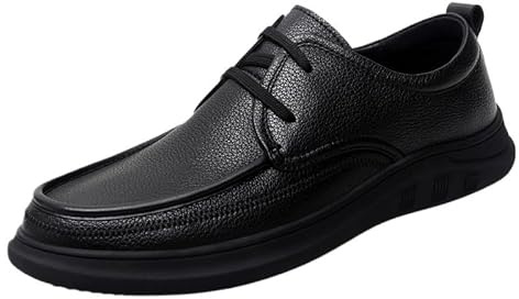 Men's Brogue Oxfords Shoes Classic Business Pointed Toe Oxford Orthopedic Dress Shoes Formal Business Full Leather Shoes for Men(9) Black