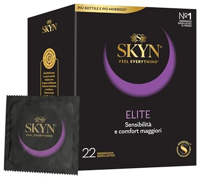 SKYN Elite - Preservativi Senza Lattice in Poliisoprene - Ultramorbidi e Ultrasottili, 22 Pezzi