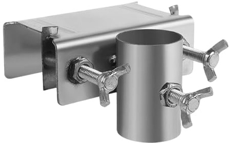 Teksome Porte-Parapluie pour Balustrade de Terrasse,Clip Support pour Parapluie de Patio et Balcon - Base Fixable Réglable Portable Support de Poteau pour Pêche Camping Piscine Barbecue Plage