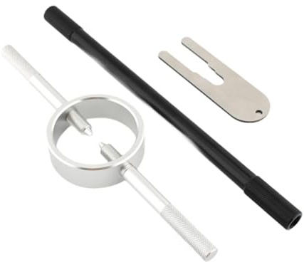 harayaa Compresor de Resortes de Horquilla, Compresor de Resortes de Horquilla de Aleación de Aluminio, Herramienta Universal para Reparación de Aceite, Negro Plata