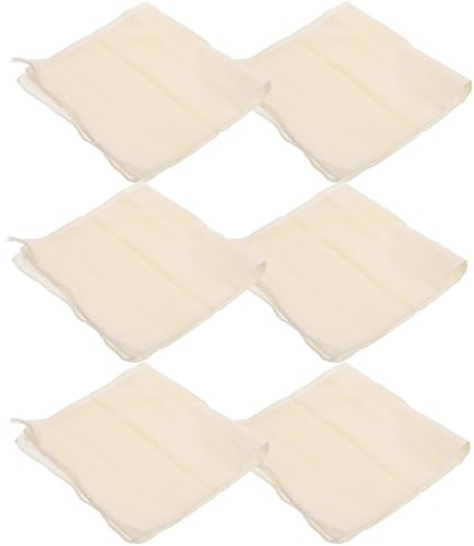GALPADA 6 Piezas de Tela de Gasa para Colar Tofu 40x40 Cm, Paño de Estopilla 100% Algodón sin Blanquear, Filtro Multiusos para Cocina, Adecuado para Queso, Yogur y Filtración de Alimentos