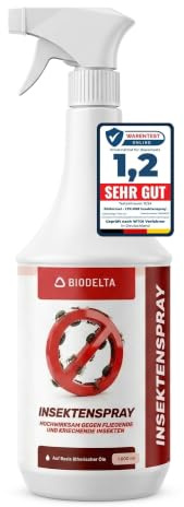 BIODELTA Universal Insektenspray 500ml bis 5l - Insekten bekämpfen | Schutz gegen Ameisen, Fliegen, Spinnen & Motten – Hochwirksam für Innen & Außen