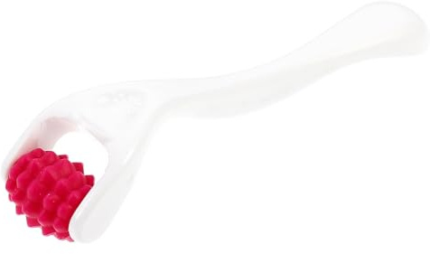 Rodillo Facial de Silicona Rojo para Rostro y Cuello, Uso Doméstico | Sesiones en Casa y Salón Profesional, Ayuda para Ojeras E Hinchazón, Fácil de Usar