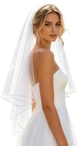 Bride to Be Haarreif und Schleier, Schleier Braut mit Perlen-Haarreif, Frauen Elegent Braut Bridal Tüll JGA Accessoires 60–80 cm für Hochzeit, Heiratsantrag, Junggesellenabschied, Fotoshooting (A)