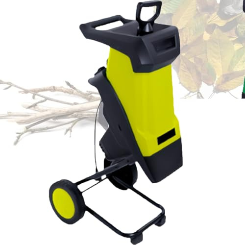 Trituratore elettrico per foglie, 2400 W, trituratore da giardino e cippatrice per legno, per uso domestico e pulizia del cortile