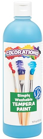 Colorations Paraben-Free Washable Tempera Paint for Kids, 16 oz Bottles