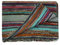 Handgefertigter, dekorativer Flickenteppich, Chindi-Teppich, mehrfarbig, 150 x 90 cm grün