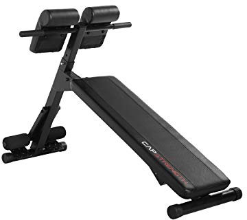 CAP Langhantelbank Cs Hyperextension/Bauchbank, Schwarz