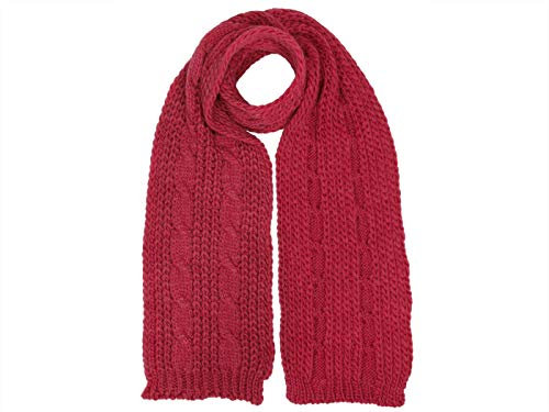 Rassow Strickschal mit Zopfmuster aus Schurwolle - Pink (74) - One Size