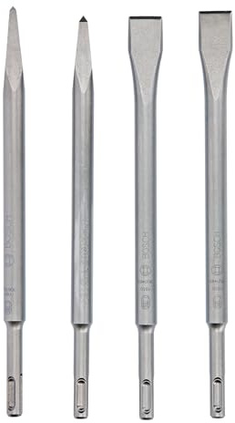 Bosch 4x Coffret de burins PRO SDS plus-4C, 4 pièces (pour Béton, Brique, Ø mm, Professional Accessoire Marteau burineur, Brise-béton)