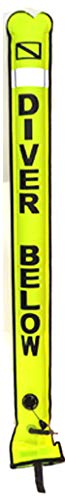 Namvo High Visible Surface Marker Boje Tauchen Sicherheit Unterwasser Aufblasbarer Schwimmerwursttaucher Unterhalb der Signalröhre mit reflektierendem Klebeband und Tauchflagge (1,5 m * 15 cm)