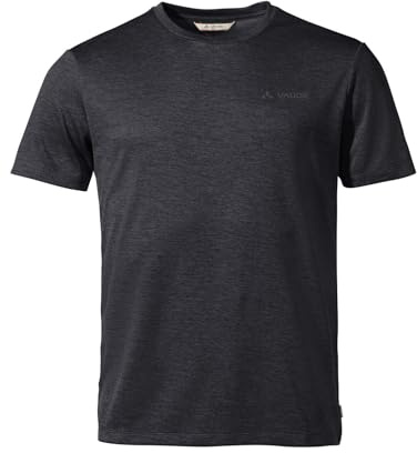 VAUDE Essential T-Shirt für Herren – Schnelltrocknendes & pflegeleichtes Sport Shirt, Atmungsaktives Outdoor T-Shirt mit Rundhals - Black, 4XL