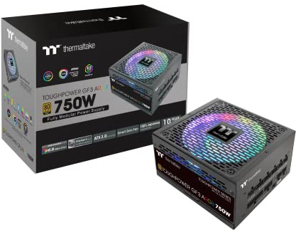 Thermaltake Toughpower GF3 ARGB 750W | PC-ATX-3.0-Netzteil | PCIe Gen 5.0 | 80-Plus-Gold | voll-modular | leiser 140 Lüfter | EU Zertifiziert