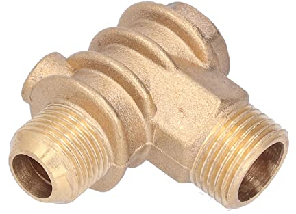 Tissting Clapet Anti-retour de Compresseur D'air, G1/2 G3/4 M10, Laiton 3 Voies, Outil de Connecteur de Tube de Pièces de Rechange de Clapet Anti-retour