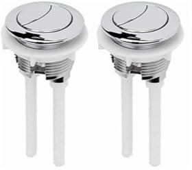 Standard 48 mm Toilet Buttons,2 PCS Toilet Flush Button Replacement Round Head Toilet Flush Button Toilet Dual Flush Push Button for Bathroom Toilet Water Tank Repair