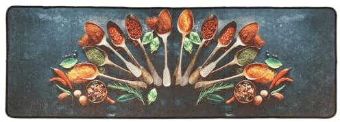 vidaXL Küchenteppich Mehrfarbig 60x180 cm Waschbar