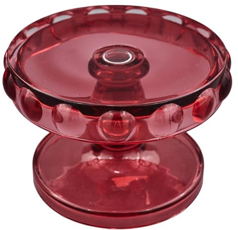 Doni Bomboniere Soporte para dulces de Comunión, color rojo transparente, ideal como regalo de boda, ideal como regalo para tartas, galletas, con burbujas en el borde, originales y económicas