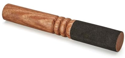 Craftstribe Tibetan Singing Bowl Mallet Suede Wooden Striker Leather Wrapped Meditation Mallet Sound Bowl Stick Meditation Yoga Craftstribe Tibetan Sound Bowl Mallet (Black Straight)