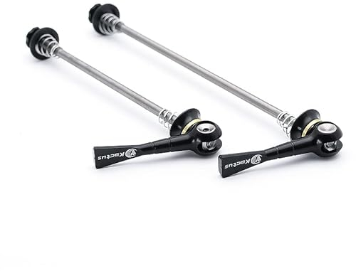 WANGZEYU Schnellspanner Fahrrad Titaninum-Legierung Ultra-Light-Fahrrad Schnellspanner Mountainbikes Ti-Achsen-Spieß-Hebel vorne 100 hinten 130 / 135mm for MTB Bike-Hub Schnellspanner (Color : Noir)
