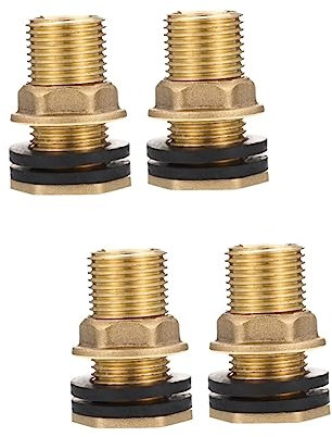 OKUMEYR 4pcs Garden Hose Adapter Male Female Fitting Brass Leakproof for Water Tank Faucet