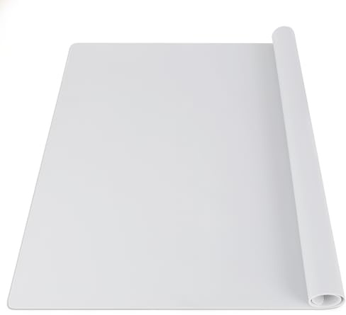 SOSMAR Extra Large Silicone Mats for Worktops 70x50cm, B2 Silicone Sheet for Resin, Craft Painting Mat for Kids, Kitchen Worktop Protector, Heat Resistant, Non-Slip, Waterproof, Grey