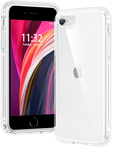 Voyahülle Clear Case for iPhone SE 2020/2022, 7/8, Ultra Thin, Shockproof TPU Cover, Anti-Yellowing, Crystal Clear, Phone Case for Apple iPhone SE 2nd 3rd Generation - Clear
