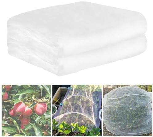 Vaskula Blanc Filet Anti Insecte 2.5 * 10 Metres Filet de Protection Potager Peut Etre Utilisé pour Le Camping en Plein Air Peut Egalement Etre Utilisé pour Protéger Les Plantes