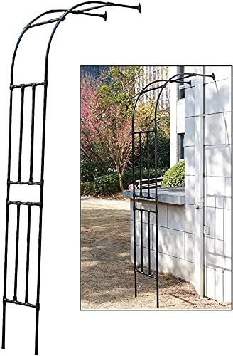 Arco da giardino in metallo, traliccio a mezzo arco per piante rampicanti, decorazione per matrimoni all'aperto, pergolato da patio, perfetto per feste ed eventi, decorazione da giardino durevole ed