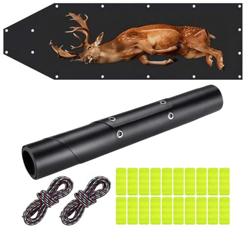 Sled Heavy Duty con design riflettente, slitta flessibile con corda per pesca sul ghiaccio, caccia, giardinaggio, sport invernali e attrezzature esterne, slitta da traino riflettente, per attività