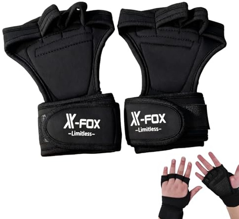 LZPLJLWS Guanti Palestra Fitness Uomo Donna Traspiranti con polsiera Regolabile e Grip Antiscivolo, 1 Paio Guanti Allenamento 17x13 cm per Pesi, Crossfit, Ciclismo, Yoga, Arrampicata