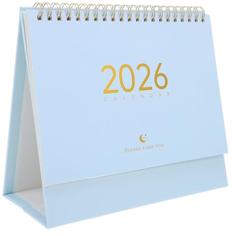 UTHCLO Calendario da Tavolo Medio Organizzatore Quotidiano con Planner e Tracker Abitudini Decorazione da Scrivania per Casa e Ufficio Pianificazione Annuale e Visualizzazione Date