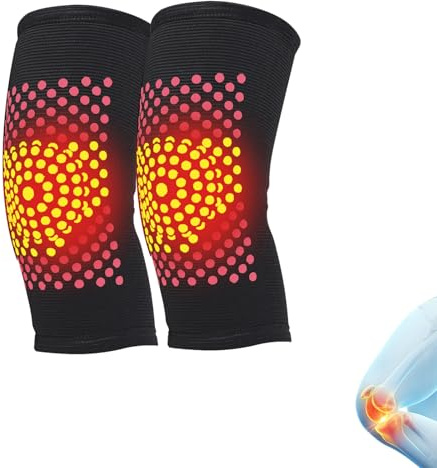 HASAIKA® Wärme Knieschoner, Selbstheizende Knieschoner, Wärmetherapie Kniebandage, selbstwärmende Kniepolster für Arthritis-Schmerzen im Bein, 1 Paar