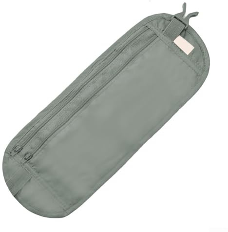 Cintura porta soldi da viaggio, marsupio di sicurezza antifurto per uomini e donne, per passaporto, portafoglio organizer per riporre in modo sicuro (grigio)