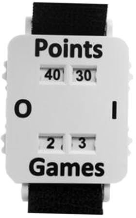 Hellery Compteur de Score de Tennis Au Poignet, Tableau de Score de Tennis de Table, Bracelet Ajustable pour Activités de Loisirs Intérieures et Extérieures, Blanc