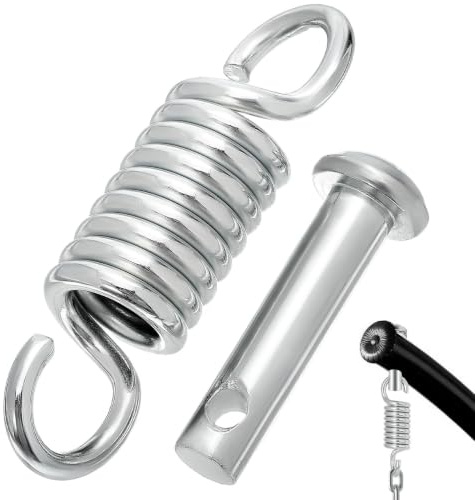 POPETPOP Ressort de Suspension pour Fauteuil Suspendu, Crochet Hamac Robuste Fixation Chaise Suspendue, Support Oeuf Suspendu avec Goupille pour Balancoire Exterieur et Jardin