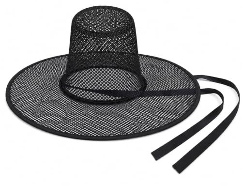 Mikovivi Sombrero Tradicional Coreano, Sombrero Copa Malla Negro para Mujer