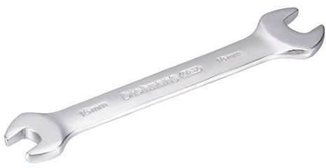 sourcing map Clé à fourche double métrique finition polie Cr-V 16mmx18mm