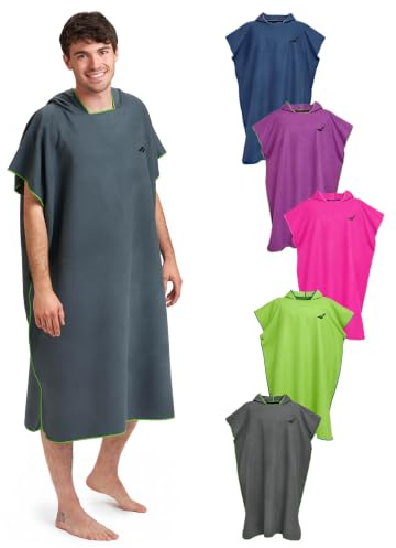 Fit-Flip Strandponcho für Erwachsene mit Kapuze schnelltrocknend