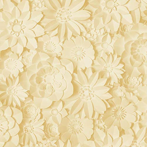 3D Effect Floral Wallpaper Flowers Yellow Mustard Washable Fine Decor Dimensions from Y�L