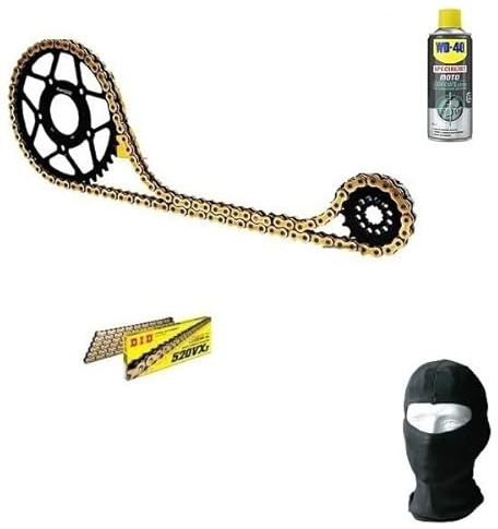 Compatible con KTM Duke 4T 125 2012 12 Kit DE TRANSMISION para Moto Cadena Did 520VX3 LUN 112 Enlaces, PIÑON EN Acero P520-Z45, Pinon P520-Z14 ESPECÍFICO para SU Moto