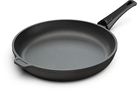 Hoffmann Aluguss Bratpfanne 24cm beschichtet I Abnehmbarer Griff Induktion ohne Glasdeckel
