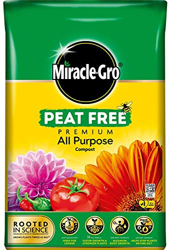 Miracle-Gro PEAT FREE Premium All Purpose Compost, 20 litre, Brown
