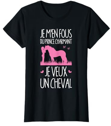 Je Veux Un Cheval Cadeau Fille Ado Enfants Équitation Drôle T-Shirt
