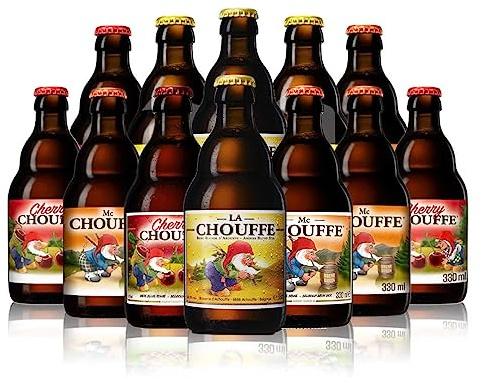 Chouffe Belgian Craft Beer Mixed Case (12 Pack) - Belgian Beer Gifts for Men, Birthday Gifts for Men and Women, Beers and Lagers Offers Belgian Gift Beer Pack Alcohol Gift Set