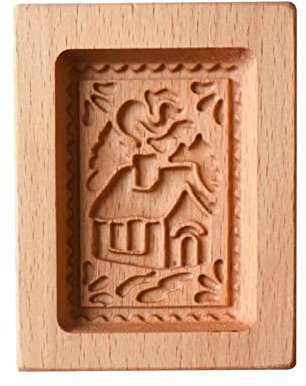 JINGLING Ausstechformen Holz Plätzchen Ausstecher, Plätzchen Stempel Keks Pressstempel Formen Für Die Herstellung Von Lebkuchen, Kuchen, Plätzchen, Keks, Schokolade